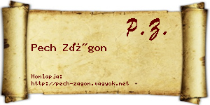 Pech Zágon névjegykártya